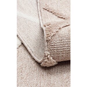 Terazzo Bej İskandinav Tarzı Renkli Tasarımlı Halı