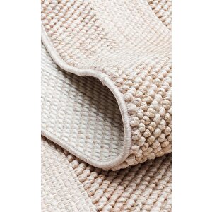 Cozy Bordür Bej - Modern Örgü Dokuma Makine Halısı