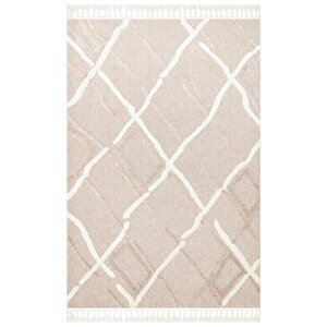 Terazzo Bej İskandinav Tarzı Renkli Tasarımlı Halı