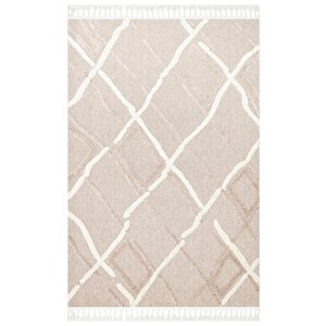 Terazzo Bej İskandinav Tarzı Renkli Tasarımlı Halı