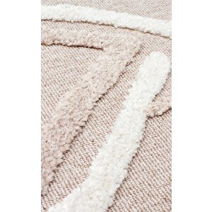 Terazzo Bej İskandinav Tarzı Renkli Tasarımlı Halı