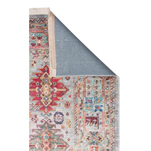 Antique Aqua El Dokuması Kaymaz Tabanlı Yıkanabilir Kilim