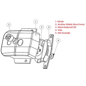 Ab Tasarim Yüzey Montaj Hava Santral Kabi̇n Ağir Panel Ki̇li̇t - (+ Alu. Kare 8. Anahtar)