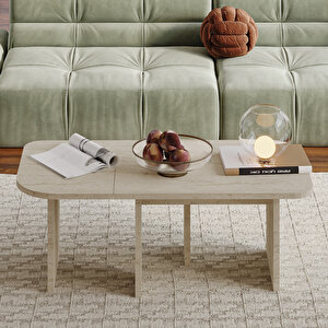 Iris Modüler Orta Sehpa – Modern Tasarım, Çok Amaçlı Kullanım Sehpa, Traverten Traverten