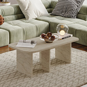 Iris Modüler Orta Sehpa – Modern Tasarım, Çok Amaçlı Kullanım Sehpa, Traverten Traverten