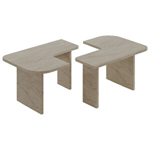 Iris Modüler Orta Sehpa – Modern Tasarım, Çok Amaçlı Kullanım Sehpa, Traverten