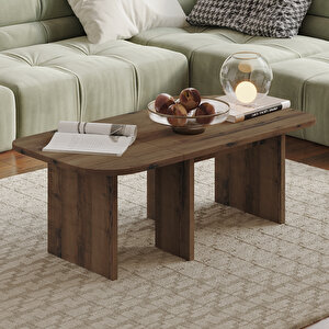 Iris Modüler Orta Sehpa – Modern Tasarım, Çok Amaçlı Kullanım Sehpa, Antik Ceviz Antik Ceviz