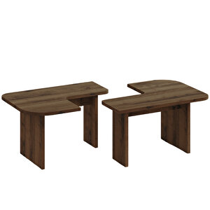 Iris Modüler Orta Sehpa – Modern Tasarım, Çok Amaçlı Kullanım Sehpa, Antik Ceviz