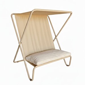 Vela Bahçe Koltuğu & Gölgelikli Balkon Sandalyesi – Katlanabilir Şezlong Koltuk