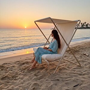 Vela Bahçe Koltuğu & Gölgelikli Balkon Sandalyesi – Katlanabilir Şezlong Koltuk