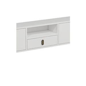 1324dropct-32 Duvara Montaj Tv Sehpasi-beyaz-altın