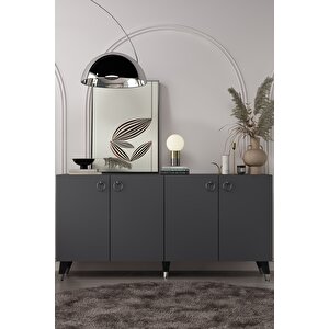 8201-1ct Kb150 Konsol, Tv Üni̇tesi̇-ANTRASİT-GÜMÜŞ Antrasit Gümüş