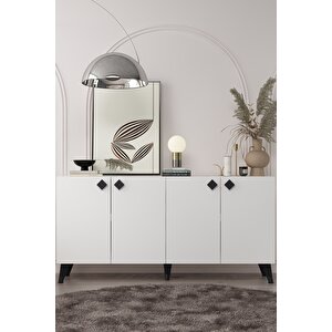 8200-1ct Kb150 Konsol, Tv Üni̇tesi̇-BEYAZ-SİYAH Beyaz-Siyah