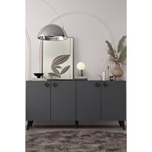 8200-1ct Kb150 Konsol, Tv Üni̇tesi̇-ANTRASİT-SİYAH Antrasit - Siyah