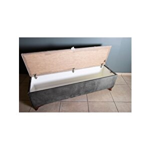 Vetra V2 Sandıklı Bench Puf, Ceviz Gri