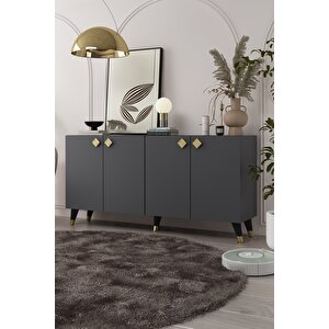 8200-1ct Kb150 Konsol, Tv Üni̇tesi̇-ANTRASİT-ALTIN Antrasit Gold