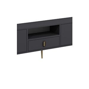 1323dropdd-32 Tv Sehpasi-ANTRASİT-ALTIN