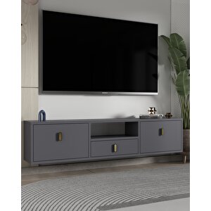 1324dropct-32 Duvara Montaj Tv Sehpasi-antrasit-altın Antrasit Gold