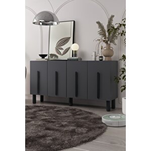 8196KB-128DD Konsol Tv Üni̇tesi̇-antrasit-siyah Antrasit - Siyah