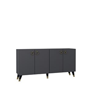 8201-1ct Kb150 Konsol, Tv Üni̇tesi̇-ANTRASİT-ALTIN