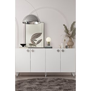 8200-1ct Kb150 Konsol, Tv Üni̇tesi̇-BEYAZ-GÜMÜŞ Beyaz-Gümüş