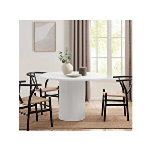 Breeze Yuvarlak Ahşap Bohem Masa 130x130