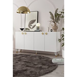 8200-1ct Kb150 Konsol, Tv Üni̇tesi̇-BEYAZ-ALTIN Beyaz-Altın