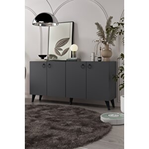 8201-1ct Kb150 Konsol, Tv Üni̇tesi̇-ANTRASİT-SİYAH Antrasit - Siyah