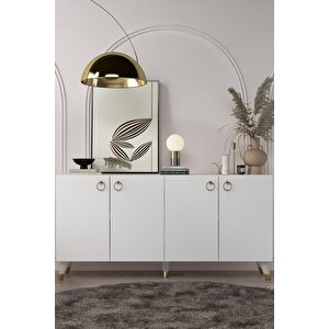 8201-1ct Kb150 Konsol, Tv Üni̇tesi̇-BEYAZ-ALTIN Beyaz-Altın