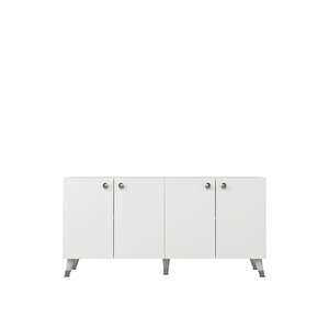 8198-1ct Kb150 Konsol, Tv Üni̇tesi̇-BEYAZ-GÜMÜŞ Beyaz-Gümüş