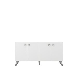 8201-1ct Kb150 Konsol, Tv Üni̇tesi̇-BEYAZ-GÜMÜŞ Beyaz-Gümüş