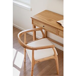 Helsinki C Model Bohem Ahşap Sandalye Ceviz Beyaz