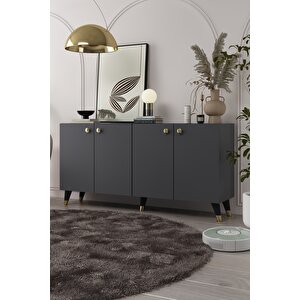 8198-1ct Kb150 Konsol, Tv Üni̇tesi̇-antrasit-altın Antrasit Gold