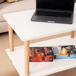 Pia Sehpa Seti Beyaz Beyaz