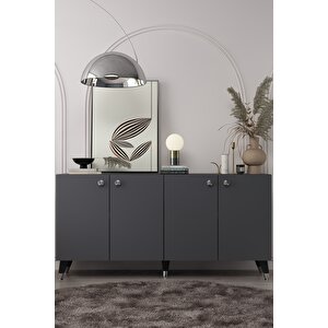 8198-1ct Kb150 Konsol, Tv Üni̇tesi̇-antrasit-gümüş Antrasit Gümüş