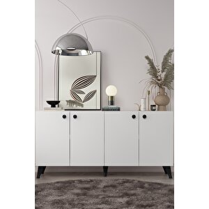 8198-1ct Kb150 Konsol, Tv Üni̇tesi̇-beyaz-siyah Beyaz-Siyah