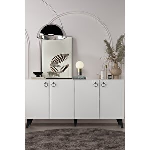 8201kb-1dd Konsol, Tv Üni̇tesi̇-beyaz-siyah Beyaz-Siyah