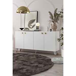 8198-1ct Kb150 Konsol, Tv Üni̇tesi̇-beyaz-altın Beyaz-Altın