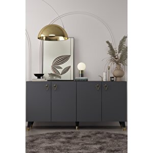 8199-1ct Kb150 Konsol, Tv Üni̇tesi̇-antrasit-altın Antrasit Gold