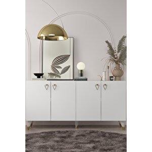 8199-1ct Kb150 Konsol, Tv Üni̇tesi̇-beyaz-altın Beyaz-Altın