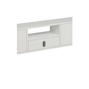 1324dropdd-32 Duvara Montaj Tv Sehpasi-BEYAZ-GÜMÜŞ