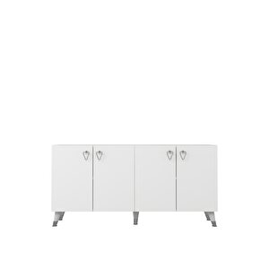 8199-1ct Kb150 Konsol, Tv Üni̇tesi̇-beyaz-gümüş Beyaz-Gümüş