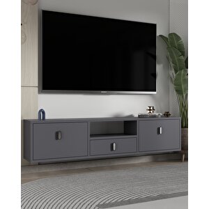 1324dropdd-32 Duvara Montaj Tv Sehpasi-ANTRASİT-GÜMÜŞ Antrasit Gümüş