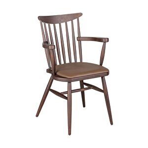 Cotswold Ahşap Kolçaklı Sandalye Ceviz-Kahverengi