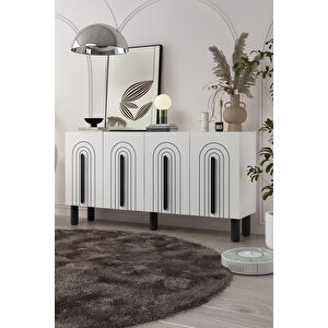 8195KB-128DD Konsol Tv Üni̇tesi̇-BEYAZ-SİYAH Beyaz-Siyah