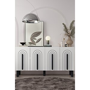 8195KB-128DD Konsol Tv Üni̇tesi̇-BEYAZ-SİYAH Beyaz-Siyah