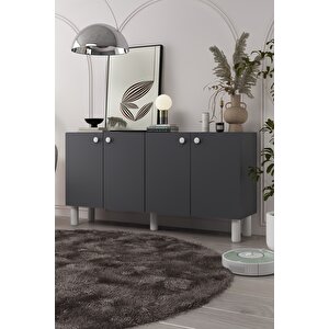 8197-1ct Kb150 Konsol Tv Üni̇tesi̇-ANTRASİT-BEYAZ Antrasit Beyaz