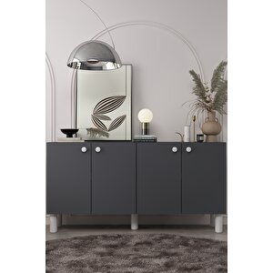 8197-1ct Kb150 Konsol Tv Üni̇tesi̇-ANTRASİT-BEYAZ Antrasit Beyaz