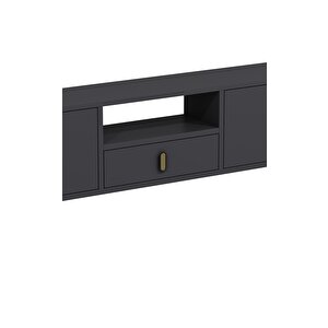 1324dropdd-32 Duvara Montaj Tv Sehpasi-ANTRASİT-ALTIN