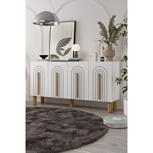 8195KB-128DD Konsol Tv Üni̇tesi̇-beyaz-safirmeşe Beyaz-Safirmeşe